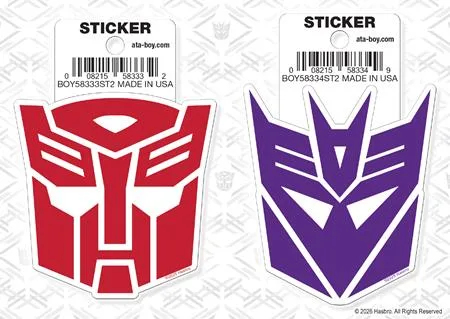 ATA-BOY TRANSFORMERS 12 PIECE STICKER PACK (NET) #1