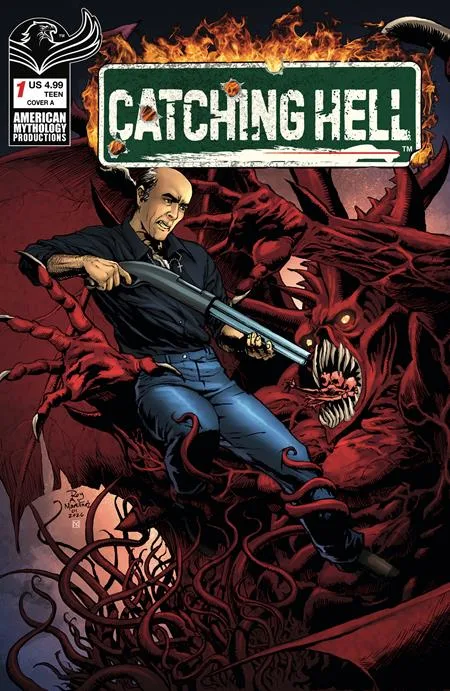 CATCHING HELL FEAT REGGIE BANNISTER #1 ROY ALLAN MARTINEZ SIGNED BY SA CHECK & JAMES KUHORIC VAR #1