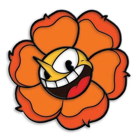 CUPHEAD CAGNEY CARNATION ENAMEL PIN BADGE #1