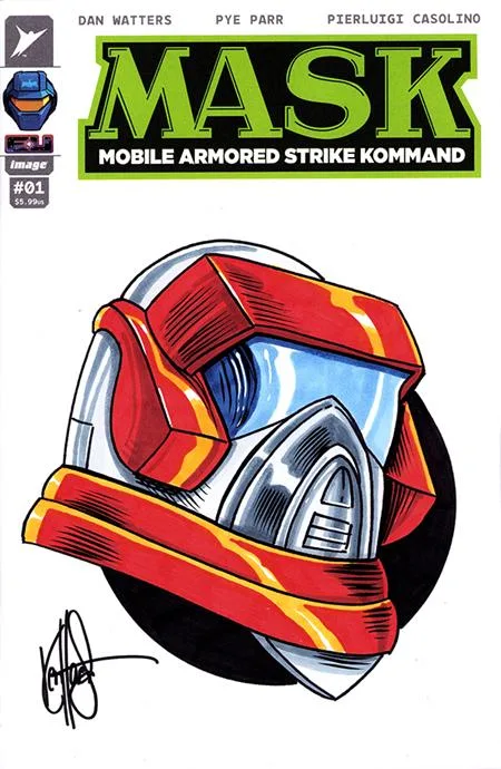 DF MASK #1 BLANK VARIANT SIGNED AND REMARKED BY KEN HAESER #1