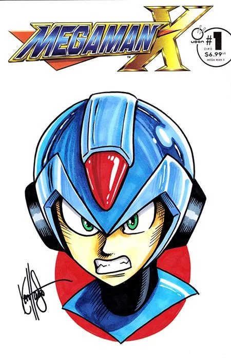 DF MEGAMAN X #1 BLANK VARIANT SIGNED AND REMARKED BY KEN HAESER #1