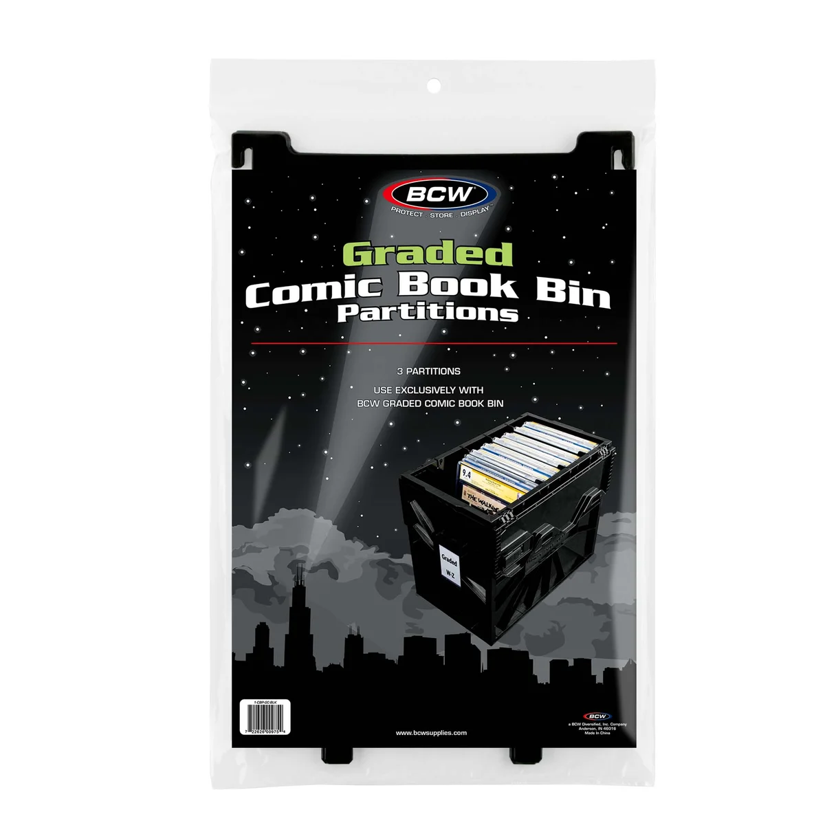 Graded Comic Book Bin Partitions - Black